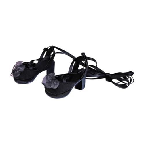 EHJRE Schuhe für BJD Puppen Im Maßstab 1/4 mit Schleife, Miniatur Accessoires Zum Anziehen, Schwarz EHJRE Schuhe für BJD Puppen Im Maßstab 1/4 mit Schleife, Miniatur Accessoires Zum Anziehen, Schwarz von EHJRE