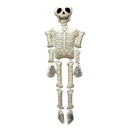 EHJRE Skelett-Plüschspielzeug, pädagogisches menschliches Skelett, Dekoration, Halloween-Dekoration für den Innenbereich, Weiß EHJRE Skelett-Plüschspielzeug, pädagogisches menschliches Skelett, Dekoration, Halloween-Dekoration für den Innenbereich, Weiß von EHJRE
