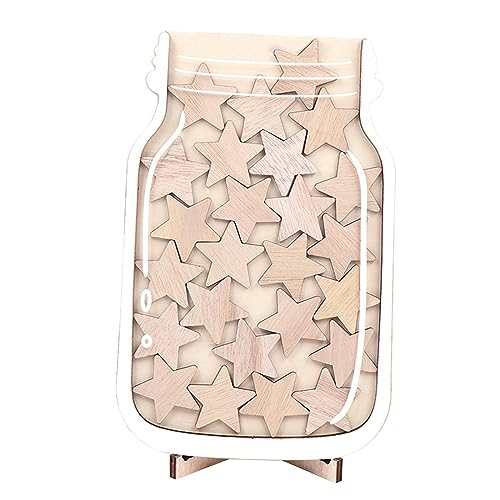 EHJRE Star Incentive Jar Boys Girls Geschenke Holz Routine Training Töpfchen Zug Werkzeug Kinder Ornamente Belohnen Star für Schüler Lehrer Holzfarbe von EHJRE