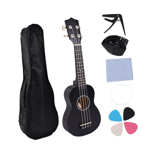 EHJRE Starter Ukulele, 53,3 cm, Kleine Gitarre, Leichtes Musikinstrument, Spielzeug, Professionell, für Kinder, Jungen, Mädchen, Kinder Ab 3 Jahren, Geschen , Schwarz EHJRE Starter Ukulele, 53,3 cm, Kleine Gitarre, Leichtes Musikinstrument, Spielzeug, Professionell, für Kinder, Jungen, Mädchen, Kinder Ab 3 Jahren, Geschen , Schwarz von EHJRE