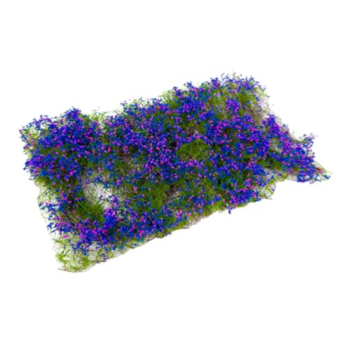EHJRE Statischer Gras mit Blumencluster, Blumenvegetationsgruppe, aus Tieflandsträuchern für Gelände, Blau Lila von EHJRE