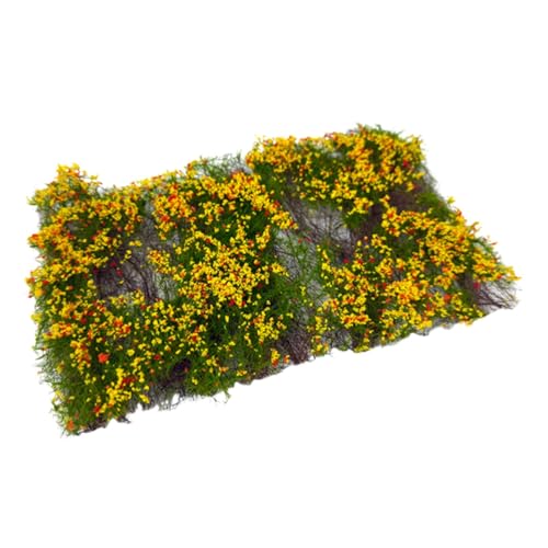 EHJRE Statischer Gras mit Blumencluster, Blumenvegetationsgruppe, aus Tieflandsträuchern für Gelände, Orange Rot EHJRE Statischer Gras mit Blumencluster, Blumenvegetationsgruppe, aus Tieflandsträuchern für Gelände, Orange Rot von EHJRE