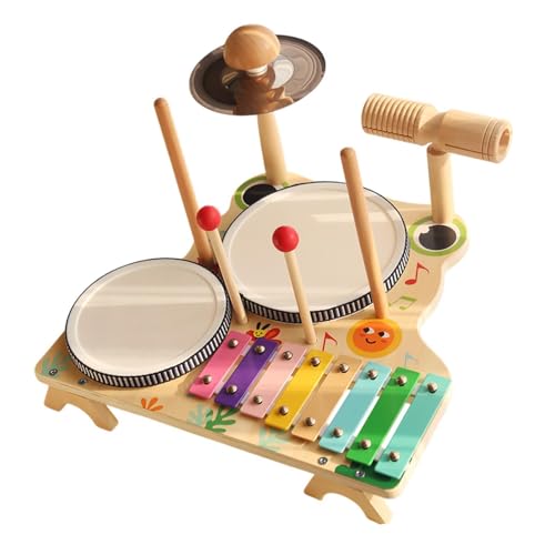EHJRE Xylophon Drum Set Holz Musical Kits für Junge Mädchen Kleinkinder Geburtstag Geschenk von EHJRE