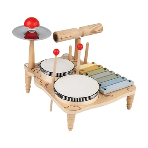 EHJRE Xylophon Schlagzeug Set Aus Holz, Musik Kits für Kinder Im Alter von 3 4 5 6 Jahren von EHJRE