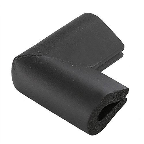 EHOTER 10 Eckenschutz U-Förmiger Kantenschutz Eckenabdeckungen für Kindersicherung Glastisch und Möbel Ecken Stoßschutz für Baby und Kinder Tische Platten Kommoden (Schwarz) von EHOTER