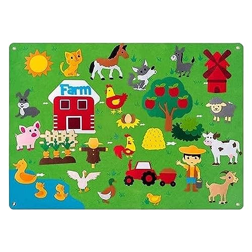 EHOTER Filz Lehrtafel für Kinder Bauernhoftiere Filzbrett Geschichtenset für Kleinkinder Filz Board Kinder Interaktives Spielset für Frühes Lernen Storyboard Unterrichten Flanel Grafiken (Bauerhöfe) EHOTER Filz Lehrtafel für Kinder Bauernhoftiere Filzbrett Geschichtenset für Kleinkinder Filz Board Kinder Interaktives Spielset für Frühes Lernen Storyboard Unterrichten Flanel Grafiken (Bauerhöfe) von EHOTER