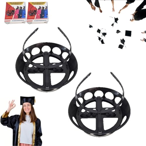EHOTER Verstellbarer Huthalter für Abschlusskappe, Kopfband, 2024, sichern Sie Ihre Abschlusskappe und Ihre Frisur, verstellbarer Abschlusshuthalter (2 Stück A1) von EHOTER