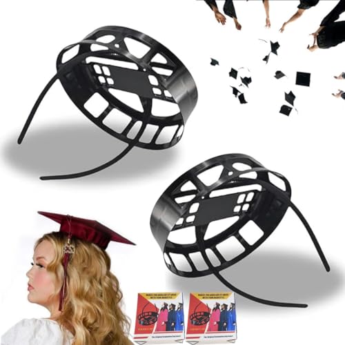 EHOTER Verstellbarer Huthalter für Abschlusskappe, Kopfband, 2024, sichern Sie Ihre Abschlusskappe und Ihre Frisur, verstellbarer Abschlusshuthalter (2 Stück B1) von EHOTER