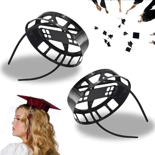 EHOTER Verstellbarer Huthalter für Abschlusskappe, Kopfband, 2024, sichern Sie Ihre Abschlusskappe und Ihre Frisur, verstellbarer Abschlusshuthalter (2 Stück B2) von EHOTER