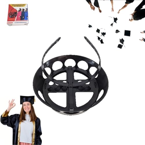EHOTER Verstellbarer Huthalter für Abschlusskappe, Kopfband, 2024, sichern Sie Ihre Abschlusskappe und Ihre Frisur, verstellbarer Abschlusshuthalter (A1: Box mit kreisförmigem Loch) von EHOTER