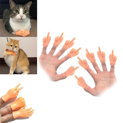 Mini-Hände, kleine Fingerhände für Katzen, kleine Hände, Puppen, lustige Fingerhand für Witzspielzeug, Finger-Requisiten, Spielzeug für Katze, Hund, Haustiere, Spielzeit, Mensch-Haustier-Interaktion von EHOTER