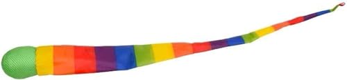 Schweifball Regenbogen Interaktive Kometenball Rainbow Catch Tail Balls mit Schweif Farbig Schwanzball Sensorisch Trainingsspiel Ballspielzeug für Außen, Innenbereich Kleinkinder Geschenk (65,1) von EHOTER