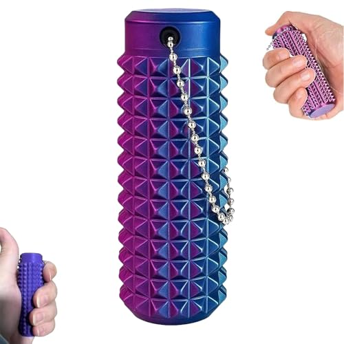 Stim Tools für Erwachsene, tragbar, leuchtende Farben, Fidget-Werkzeug, Schmerzen, stachelig, griffig, Schlüsselanhänger, 3D-Druck, belüftet, mit leisem Design zur Angstlinderung (lila) von EHOTER