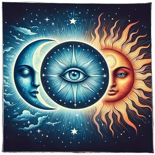 EHZBRCN Divinationen Tischdecke Blumenmondsonne Astrologie Tarotkarte Tischdecke Altars Stoff Göttlichkeit Brettspiel Accessoire EHZBRCN Divinationen Tischdecke Blumenmondsonne Astrologie Tarotkarte Tischdecke Altars Stoff Göttlichkeit Brettspiel Accessoire von EHZBRCN