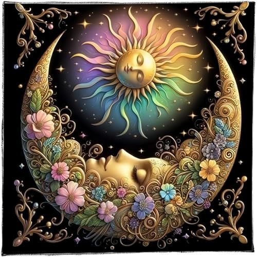 EHZBRCN Divinationen Tischdecke Blumenmondsonne Astrologie Tarotkarte Tischdecke Altars Stoff Göttlichkeit Brettspiel Accessoire EHZBRCN Divinationen Tischdecke Blumenmondsonne Astrologie Tarotkarte Tischdecke Altars Stoff Göttlichkeit Brettspiel Accessoire von EHZBRCN