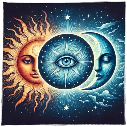 EHZBRCN Divinationen Tischdecke Blumenmondsonne Astrologie Tarotkarte Tischdecke Altars Stoff Göttlichkeit Brettspiel Accessoire EHZBRCN Divinationen Tischdecke Blumenmondsonne Astrologie Tarotkarte Tischdecke Altars Stoff Göttlichkeit Brettspiel Accessoire von EHZBRCN