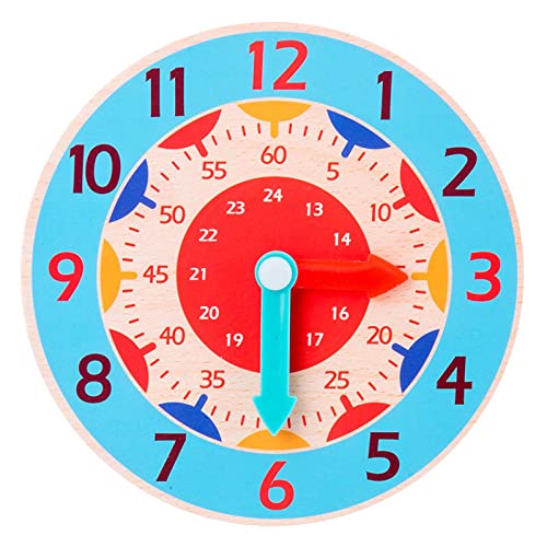 EHZBRCN Holzunterrichtsuhr Spielzeug Pädagogische Uhr Lernen Requisiten 12 Hirnentwicklung Spielzeug Für Zeitkognitiv von EHZBRCN
