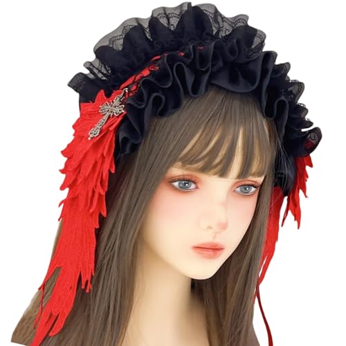 EHZBRCN Vielseitige Kopfstücke Mit Gotischen Kreuzen Mit Stilvollem Haar Charme Perfekt Für Cosplay Und Alternative Mode EHZBRCN Vielseitige Kopfstücke Mit Gotischen Kreuzen Mit Stilvollem Haar Charme Perfekt Für Cosplay Und Alternative Mode von EHZBRCN