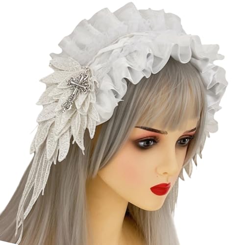 EHZBRCN Vielseitige Kopfstücke Mit Gotischen Kreuzen Mit Stilvollem Haar Charme Perfekt Für Cosplay Und Alternative Mode EHZBRCN Vielseitige Kopfstücke Mit Gotischen Kreuzen Mit Stilvollem Haar Charme Perfekt Für Cosplay Und Alternative Mode von EHZBRCN