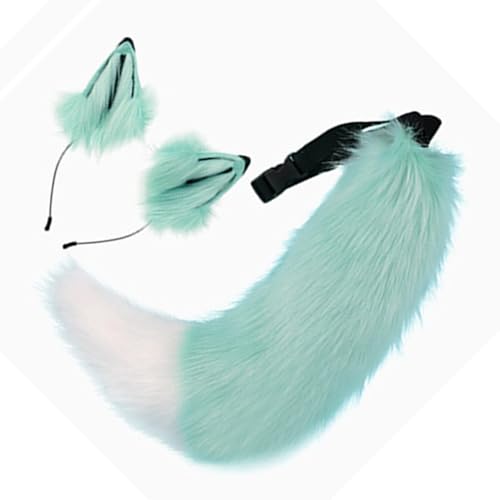 EHZBRCN Wolf Ohren Stirnband Mit Schwanzfüchsen Wolf Ohren Und Heckset Halloween Cosplay Party Foxes Kostümzubehör Kind Erwachsener EHZBRCN Wolf Ohren Stirnband Mit Schwanzfüchsen Wolf Ohren Und Heckset Halloween Cosplay Party Foxes Kostümzubehör Kind Erwachsener von EHZBRCN