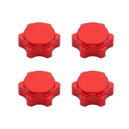 EHxCUF 17-mm-Aluminium-Radnabenmutter-Staubschutz, kompatibel mit Upgrade-Teilen Kompatibel mit RC-Buggys und Hobby-Autos im Maßstab 1:8(RED) von EHxCUF