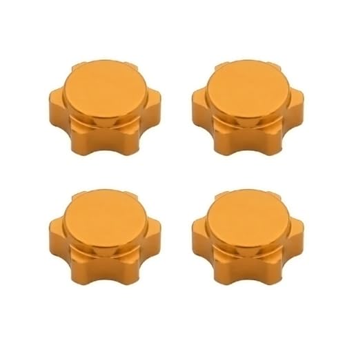 EHxCUF 17-mm-Aluminium-Radnabenmutter-Staubschutz, kompatibel mit Upgrade-Teilen Kompatibel mit RC-Buggys und Hobby-Autos im Maßstab 1:8(Yellow) von EHxCUF