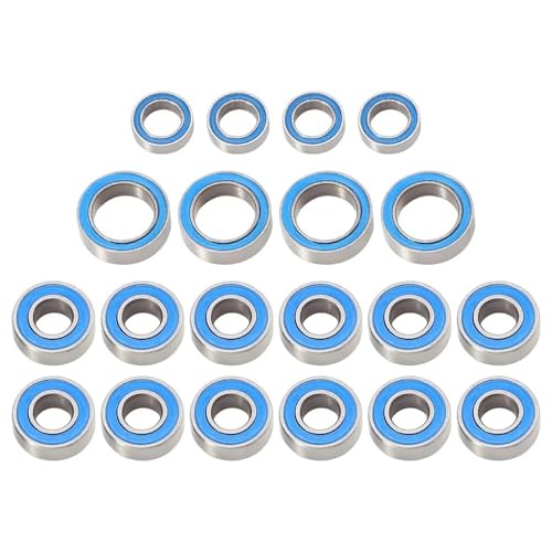 EHxCUF 20PCS Gummi Versiegelt Kugellager Set Kompatibel Mit RC Autos TT01 TT-01 TT01E TT01D TT02B Upgrade Teile Zubehör von EHxCUF