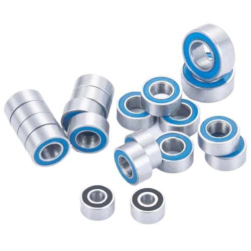 EHxCUF 20PCS Metall abgeschirmtes Lagerset, kompatibel mit RC Crawler SCX24 90081 C10 2021 im Maßstab 1:24. Ersatzkomponenten von EHxCUF