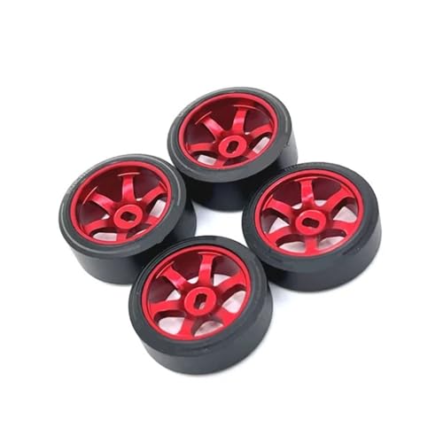 EHxCUF 25-mm-Drifträder Kompatibel mit RC-Autos im Maßstab 1:28, kompatibel mit K969 K979 K989 K999 P929 P939 284131 IW04M IW02 RM02 RM03 DGAWD-Q-Teile(RED) von EHxCUF