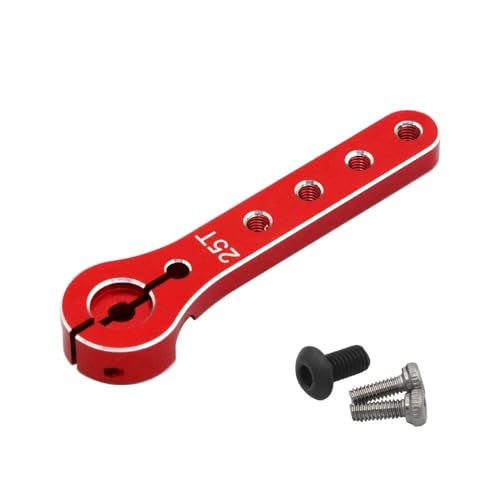 EHxCUF 25T Lenkservoarmhorn aus Aluminium Kompatibel mit 30-100CC kompatible Flugzeuge(RED) von EHxCUF