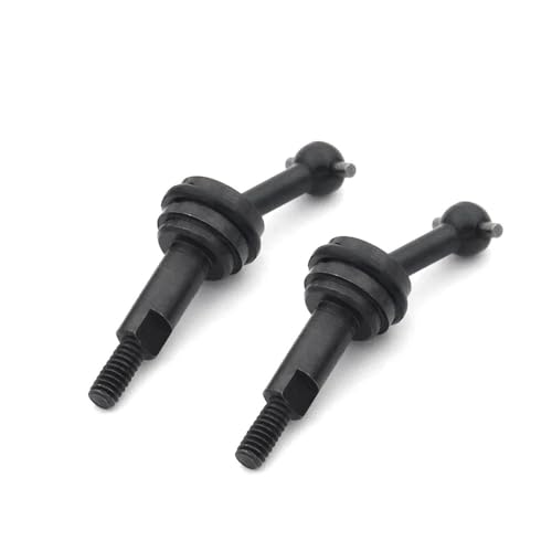 EHxCUF 2PCS 2mm Erweiterte Metall Universal Gelenkwelle Mit M2 Mutter Kompatibel mit Kompatible 1/28 RC Auto Modelle K969 k989 K979 P929 Teile(Black) von EHxCUF