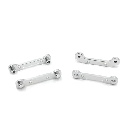 EHxCUF 4 Stück Metallverstärkte Schwinge Kompatibel mit 1/12 124018 124019 und 1/14 144001 144010 kompatible RC-Autoteile(Silver) von EHxCUF