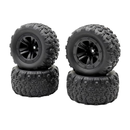 EHxCUF 4PCS 85mm 12mm Hex Gummi Reifen Kompatibel mit 16101 16102 16103 Pro 14210 16210 Kompatibel 1/14 1/16 RC Upgrade(4 Monster Truck TIRE) von EHxCUF