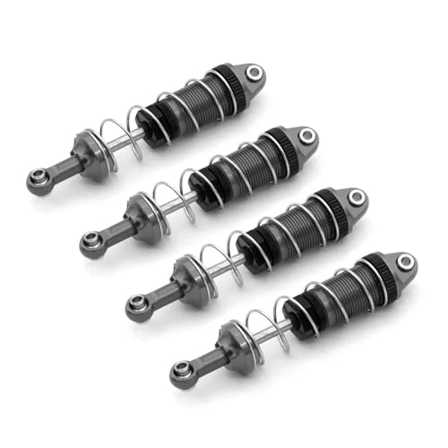 EHxCUF 4PCS Metall Stoßdämpfer Kompatibel Mit Öl Hydraulische Kompatibel mit RC Autos H16 16207 144001 144002 144010 124019 124017 MN128 MN86 G500 Teile(Dark Grey) von EHxCUF
