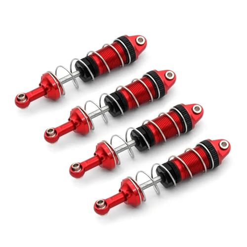 EHxCUF 4PCS Metall Stoßdämpfer Kompatibel Mit Öl Hydraulische Kompatibel mit RC Autos H16 16207 144001 144002 144010 124019 124017 MN128 MN86 G500 Teile(RED) von EHxCUF