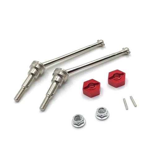 EHxCUF Fernbedienung Auto Metall Upgrade Koppler Kompatibel mit 1/12 Modelle Kompatibel Mit Front Antriebswelle 12423 12427 12428(RED) von EHxCUF