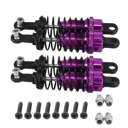 EHxCUF Kompatibel mit 1/18 A959 A969 A979 K929 A949-55 Aluminium-Stoßdämpfer-Upgrade-Teile, 4er-Set(Purple) von EHxCUF