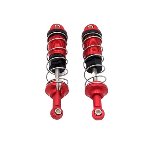 EHxCUF Kompatibel mit 16101 16102 16103 1/16 RC Auto Upgrade Teile Zubehör 2 Stück Metall Stoßdämpfer Dämpfer(RED) von EHxCUF