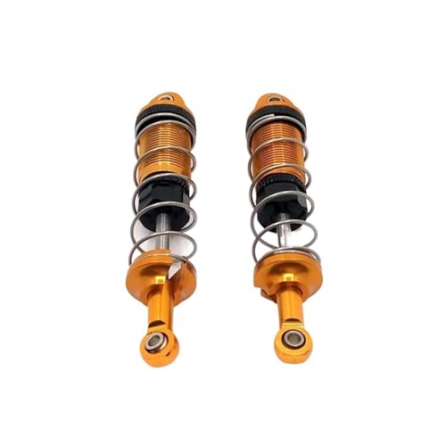 EHxCUF Kompatibel mit 16101 16102 16103 1/16 RC Auto Upgrade Teile Zubehör 2 Stück Metall Stoßdämpfer Dämpfer(Yellow) von EHxCUF