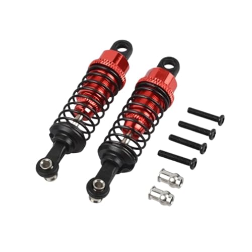 EHxCUF Kompatibel mit A959 A969 A979 K929 Trxs 2 Stück 65 mm Verstellbarer Öl-Stoßdämpfer-Dämpfer Kompatibel mit RC-Autos im Maßstab 1:18(RED) von EHxCUF