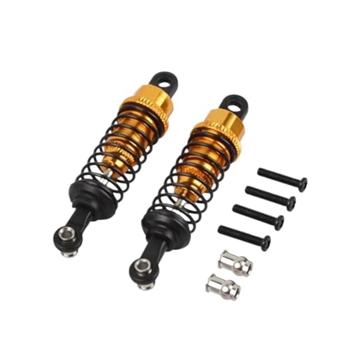 EHxCUF Kompatibel mit A959 A969 A979 K929 Trxs 2 Stück 65 mm Verstellbarer Öl-Stoßdämpfer-Dämpfer Kompatibel mit RC-Autos im Maßstab 1:18(Yellow) von EHxCUF
