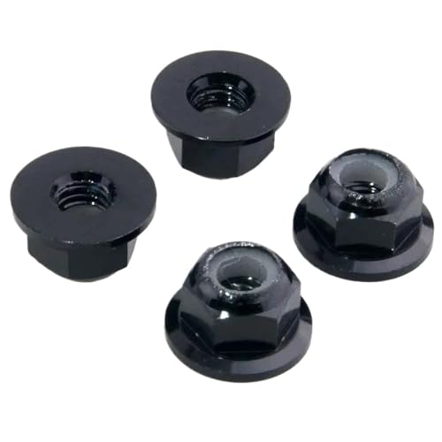 EHxCUF Kompatibel mit RC-Buggy-Modellen im Maßstab 1:10 102049 122049 02055 02190 Aluminium-Nylon-M4-Mutter 4P(Black) von EHxCUF
