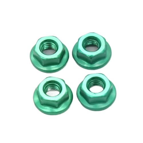 EHxCUF Kompatibel mit RC-Buggy-Modellen im Maßstab 1:10 102049 122049 02055 02190 Aluminium-Nylon-M4-Mutter 4P(Green) von EHxCUF
