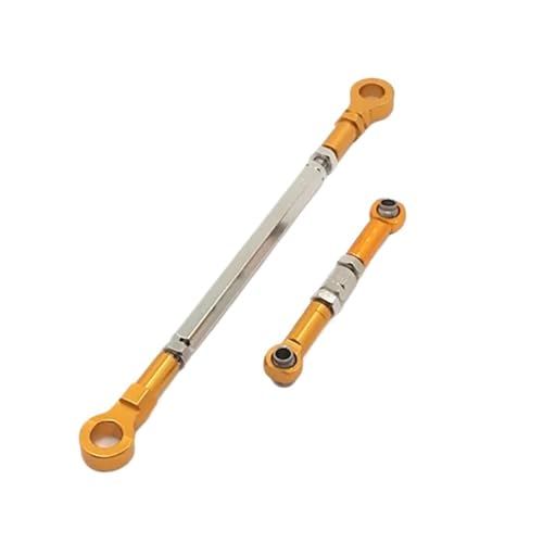 EHxCUF Kompatibel mit ZP1001 ZP1002 ZP1003 ZP1004 Metalllenkstange und Servoverbindungsstange Kompatibel mit 1/10 RC Crawler Car Upgrade-Teile(Yellow) von EHxCUF