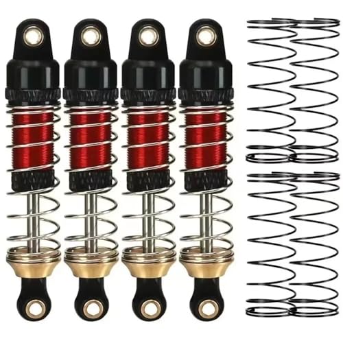 EHxCUF Kompatible Aluminium-Stoßdämpfer Kompatibel mit 1/18 4WD TRX Upgrade-Teile, 4er-Set vorne und hinten(RED) von EHxCUF