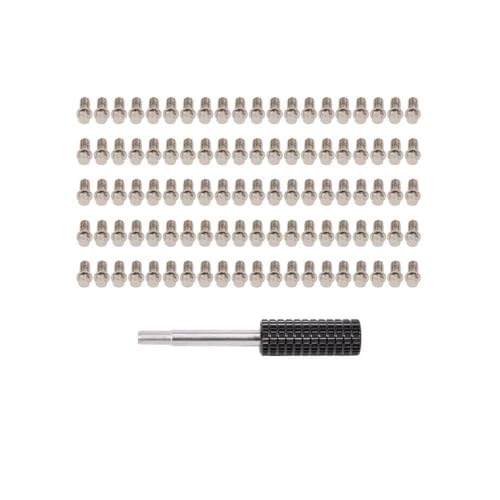 EHxCUF Kompatible Beadlock-Ringschrauben Kompatibel mit 1/10 RC Crawler Car 100 Stück M2 M3 Stahlschrauben Kompatibel mit VS4-10 1.9 2.2 Felgen AXI03007(M2 4MM 100PCS) von EHxCUF