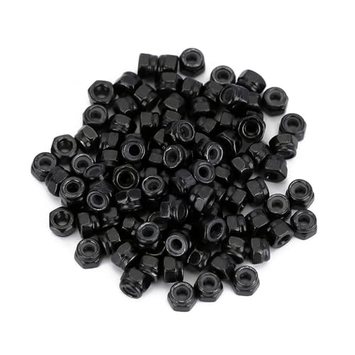 EHxCUF Kompatible M2-Muttern aus Metall Kompatibel mit 1/16 1/18 1/24 RC Car Crawler SCX24 AX24 Teile 100 Stück(100PCS Grey) von EHxCUF