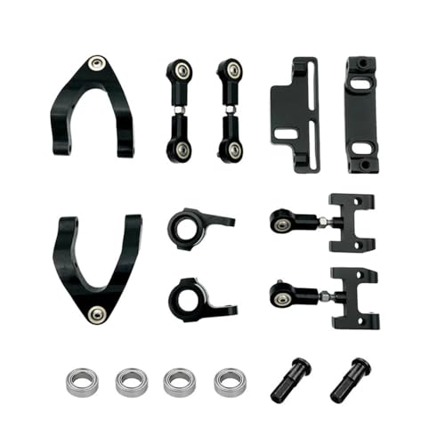 EHxCUF Kompatible Schwingensitz-Lenkschalenschieber-Drehblock-Upgrade-Teile Kompatibel mit RC-Car D12 D42(Black) von EHxCUF