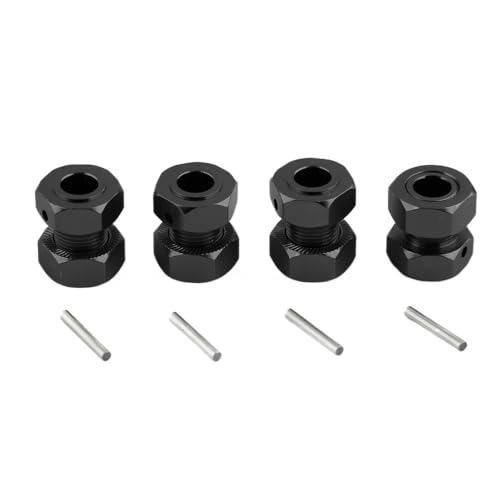EHxCUF Kompatible Teile Kompatibel mit 6S 1/7 Upgrade 17 mm Metall-Radsechskant(Black) von EHxCUF
