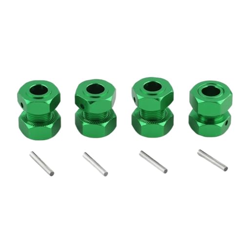 EHxCUF Kompatible Teile Kompatibel mit 6S 1/7 Upgrade 17 mm Metall-Radsechskant(Green) von EHxCUF